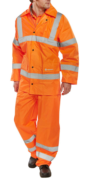 L/WT ORANGE EN ISO 20471 SUIT XXXL