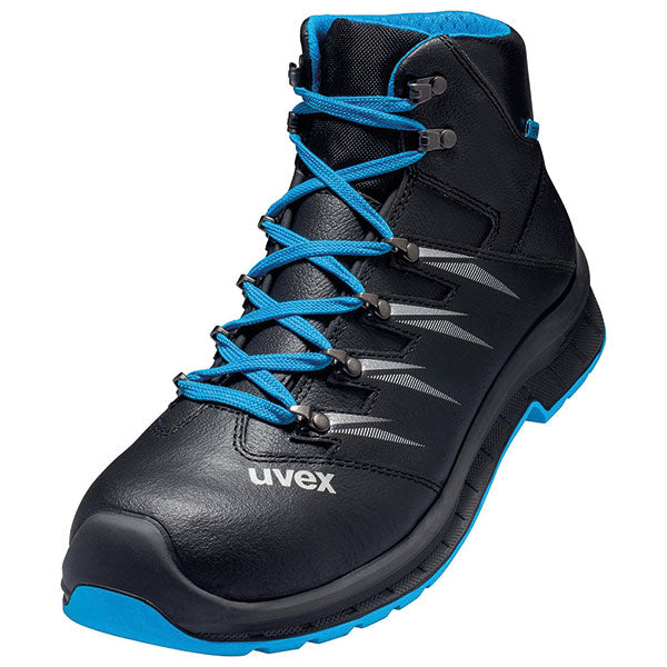UVEX 2 TREND SAFETY BOOT BLACK/BLUE SIZE 14
