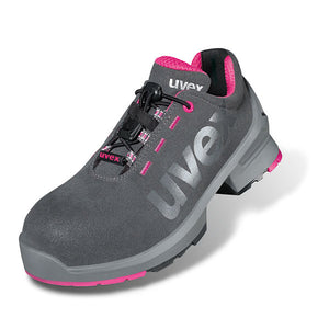 UVEX 1 LADIES SAFETY TRAINER GREY/PINK SIZE 09