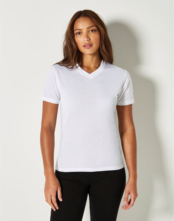Xpres Ladies Subli Plus V Neck T-Shirt