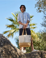 Westford Mill Jute Base Canvas Tote