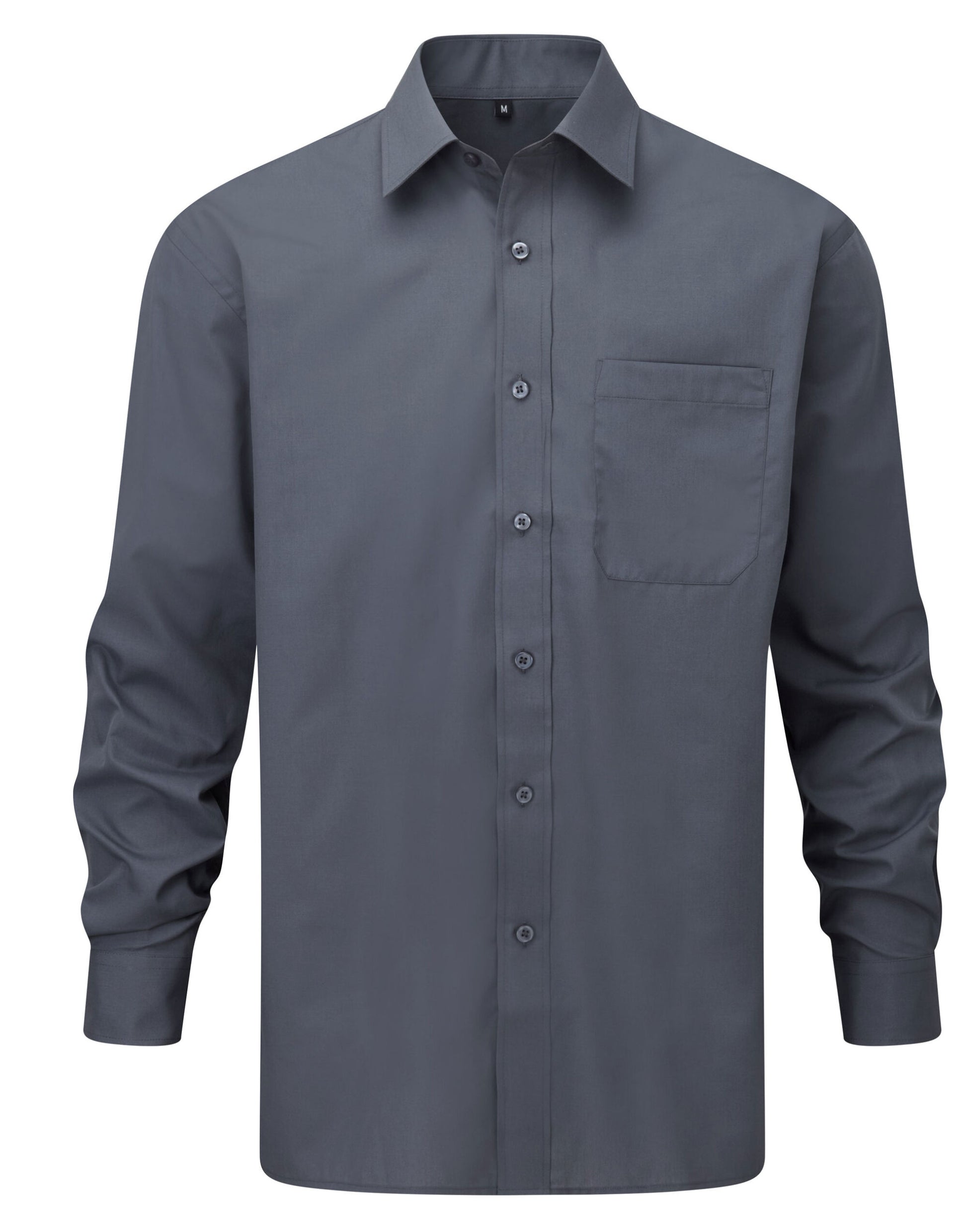 Russell Collection Men LS Classic Poplin