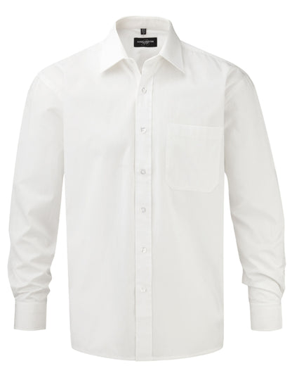 Russell Collection Mens LS PureCot Shirt