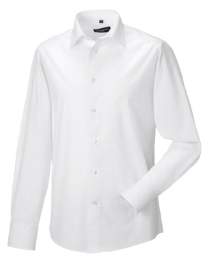 Russell Collection Mens LS Stretch Shirt
