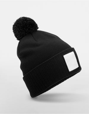 Beechfield Appliqué Patch Pom Beanie