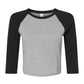 Bella Women's Micro Rib 3/4 Raglan Tee