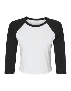 Bella Women's Micro Rib 3/4 Raglan Tee