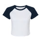 Bella Women's Micro Rib Raglan Baby Tee