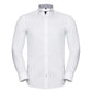Russell Mens L/S Contrast H'Bone Shirt