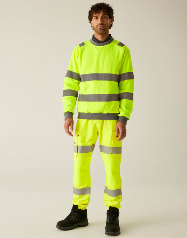 Regatta Hi-Vis Pro Contract Crew Sweat