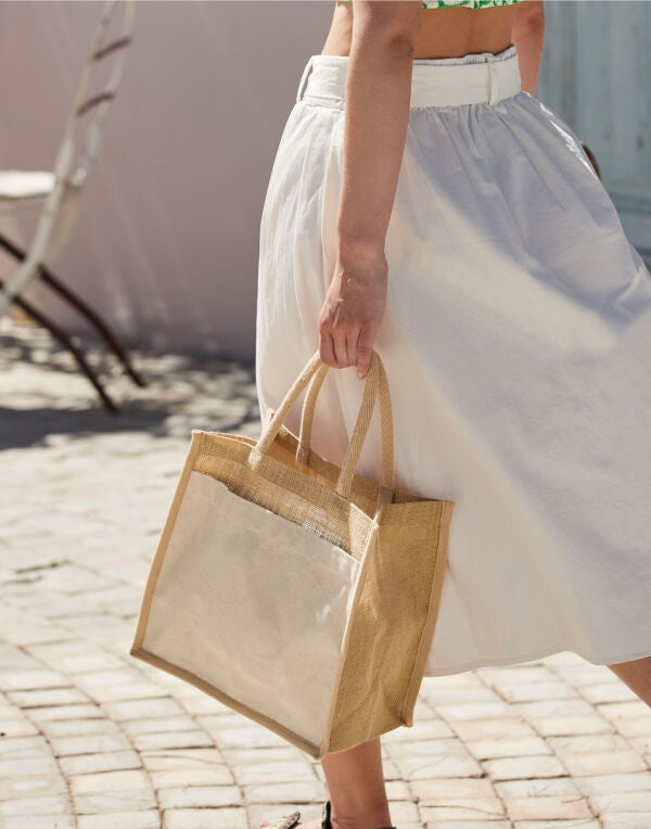 Westford Mill Pocket Starch Jute Tote