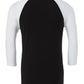 Canvas Unisex 3/4 Sleeve Baseball Tee