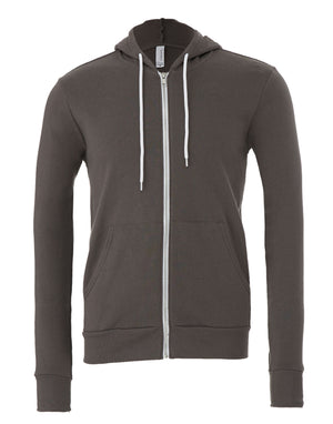 Canvas Unisex Fleece Zip-Up Hoodie