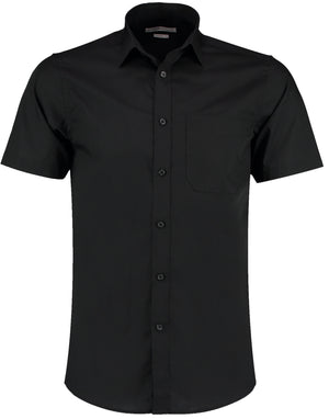 Kustom Kit Mens SS Tailored Poplin Shirt