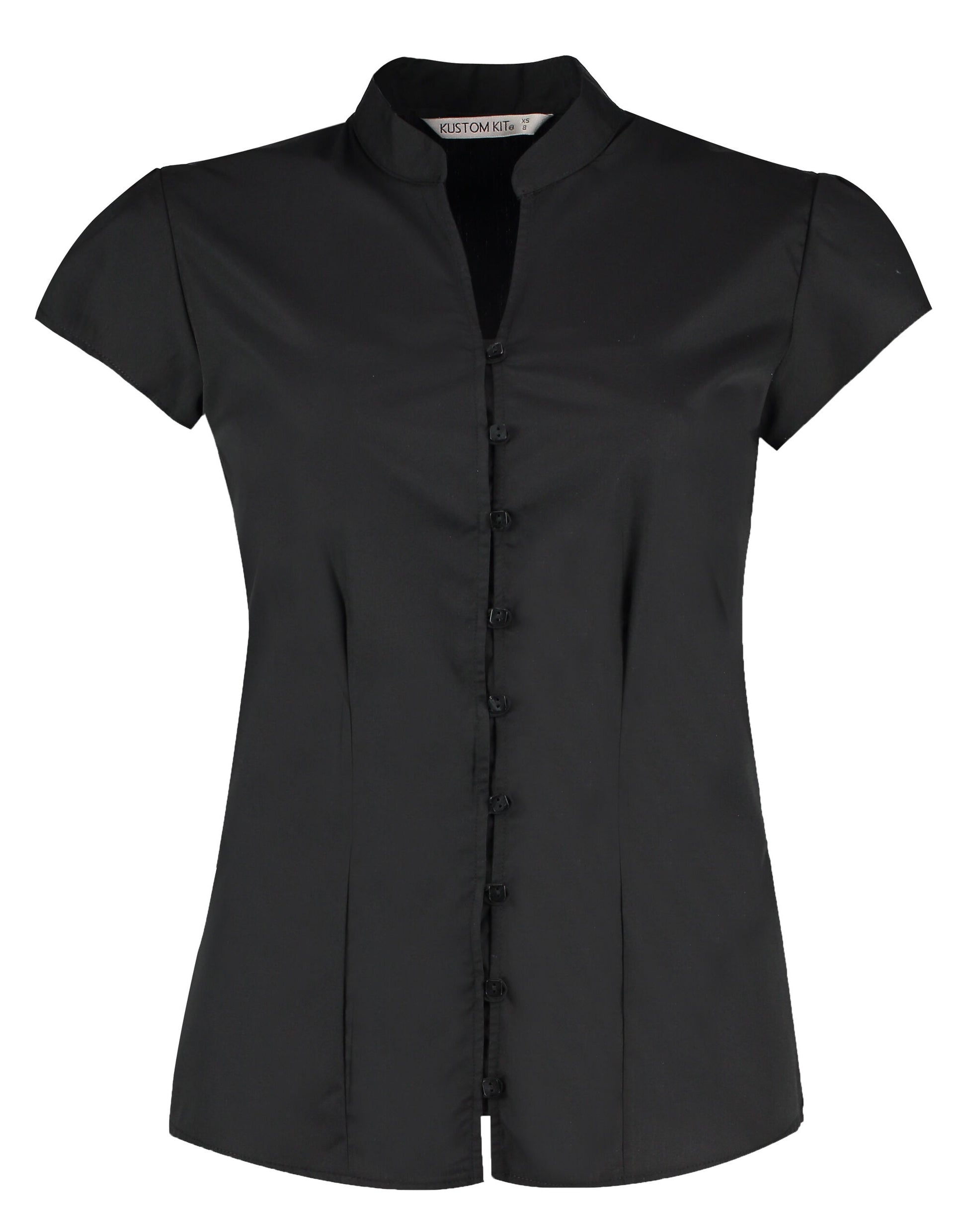 Kustom Kit Ladies Mandarin Collar Blouse