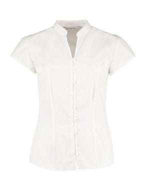 Kustom Kit Ladies Mandarin Collar Blouse